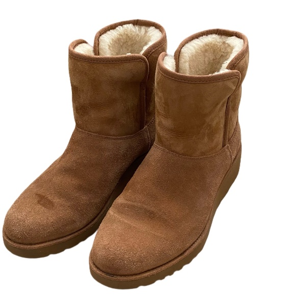 UGG Cozy Brown Suede Ankle Boots - Picture 2 of 6